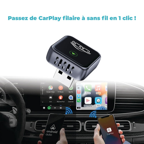 CARLINK™ CarPlay / Android Auto Sans Fil 2026